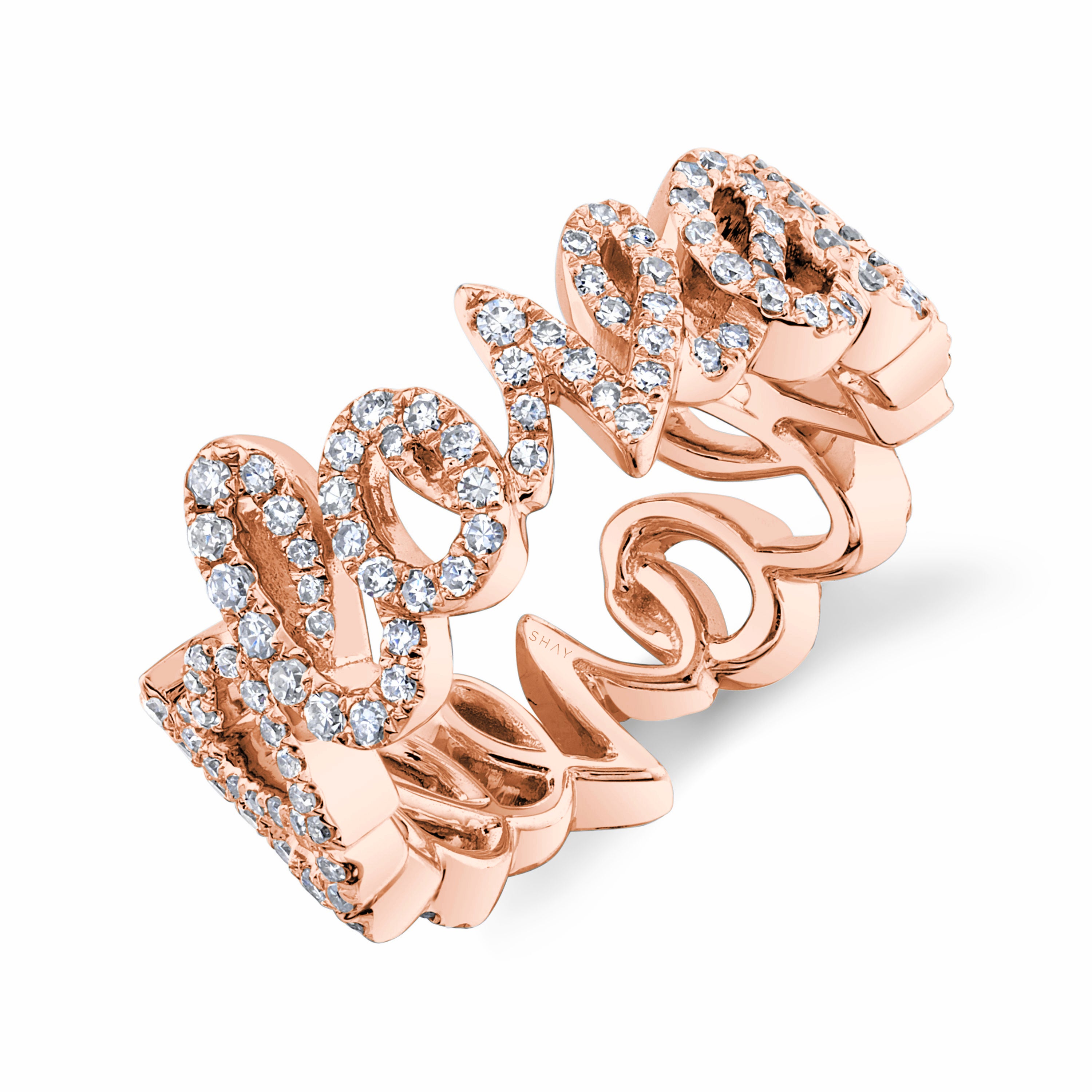 DIAMOND PERSONALIZED 5 LETTER CURSIVE BAND