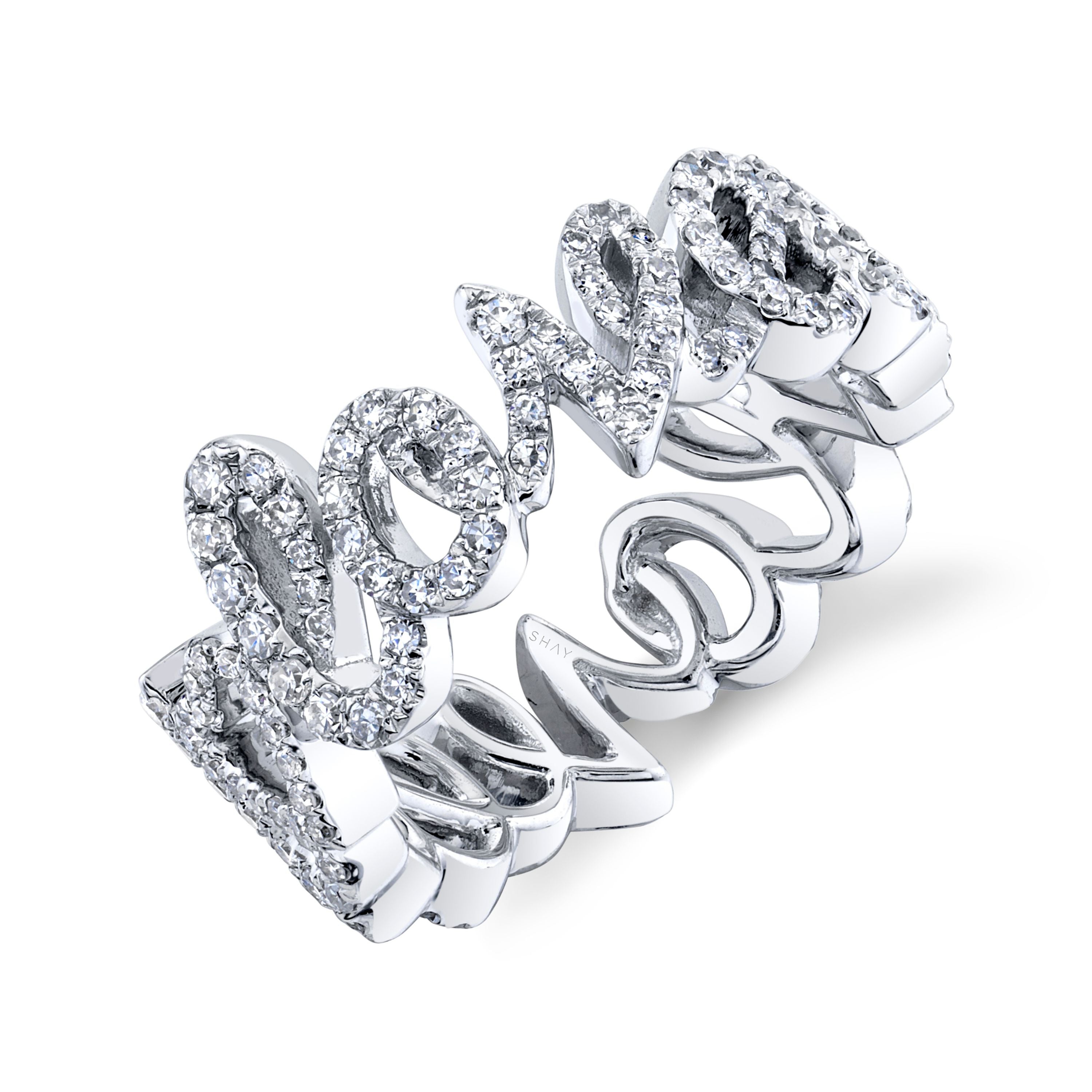 DIAMOND PERSONALIZED 5 LETTER CURSIVE BAND
