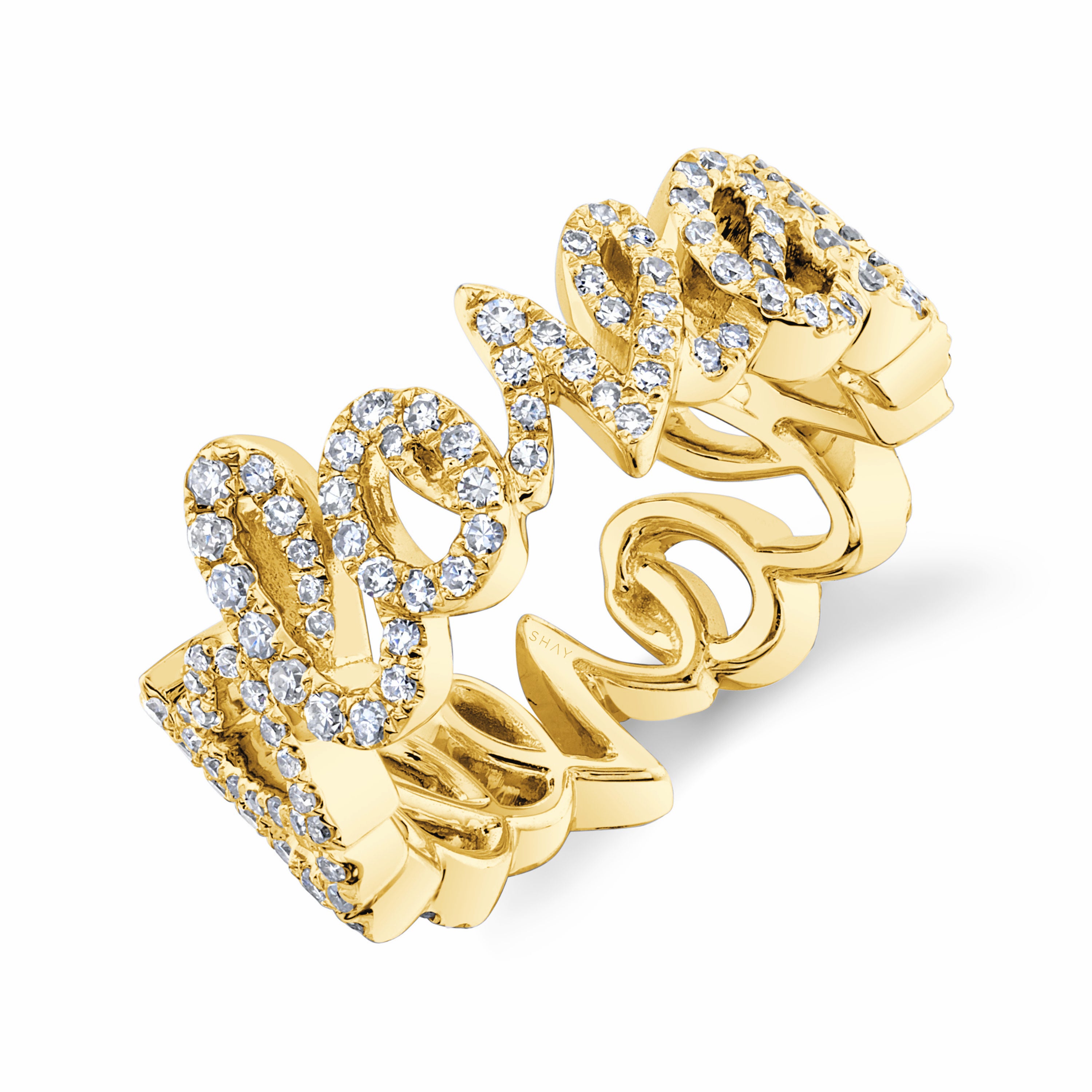 DIAMOND PERSONALIZED 5 LETTER CURSIVE BAND