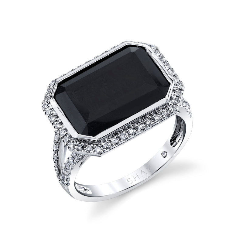 READY TO SHIP BLACK ONYX VERT RING