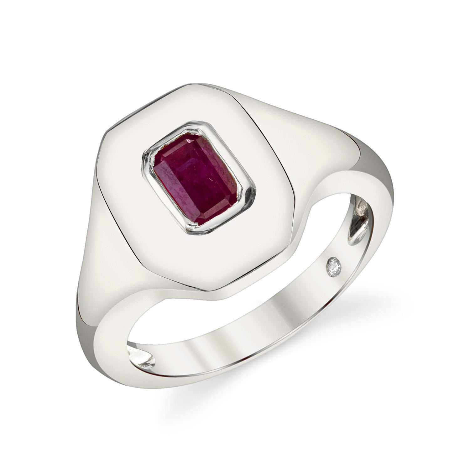 Mens ruby online pinky ring