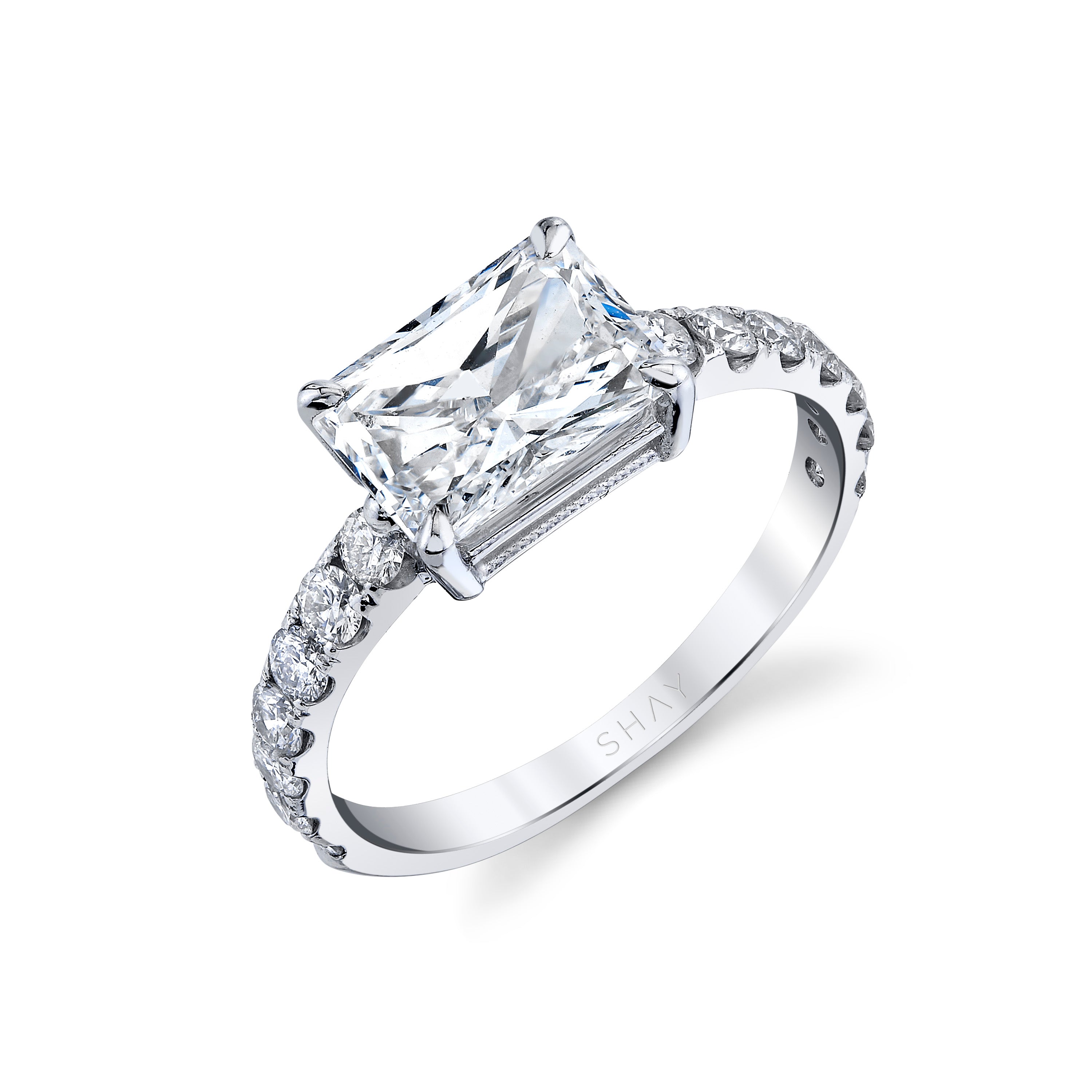 READY TO SHIP DIAMOND EAST WEST PINKY RING