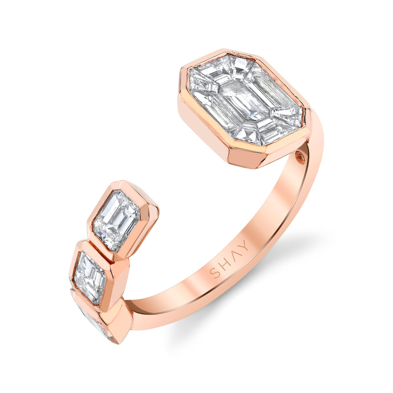 DIAMOND EAST WEST FLOATING RING