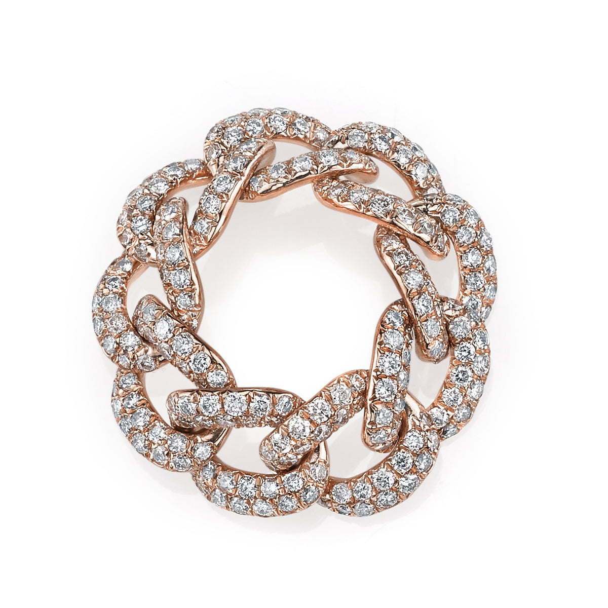 READY TO SHIP DIAMOND PAVE ESSENTIAL LINK RING