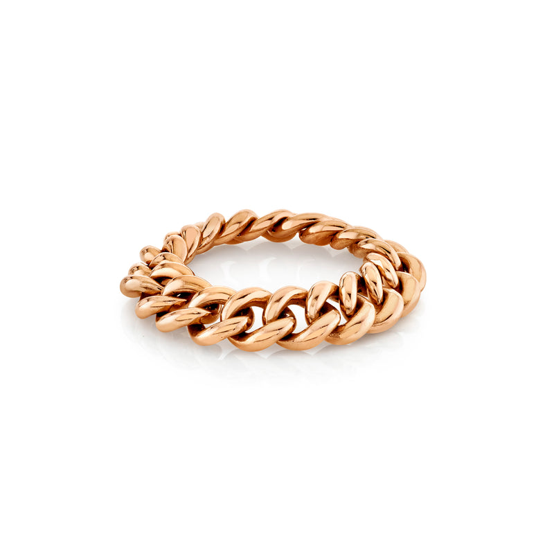 SOLID GOLD MINI LINK RING