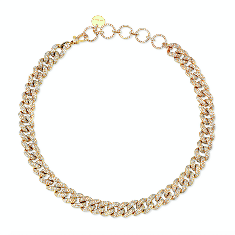 READY TO SHIP DIAMOND PAVE ESSENTIAL LINK NECKLACE