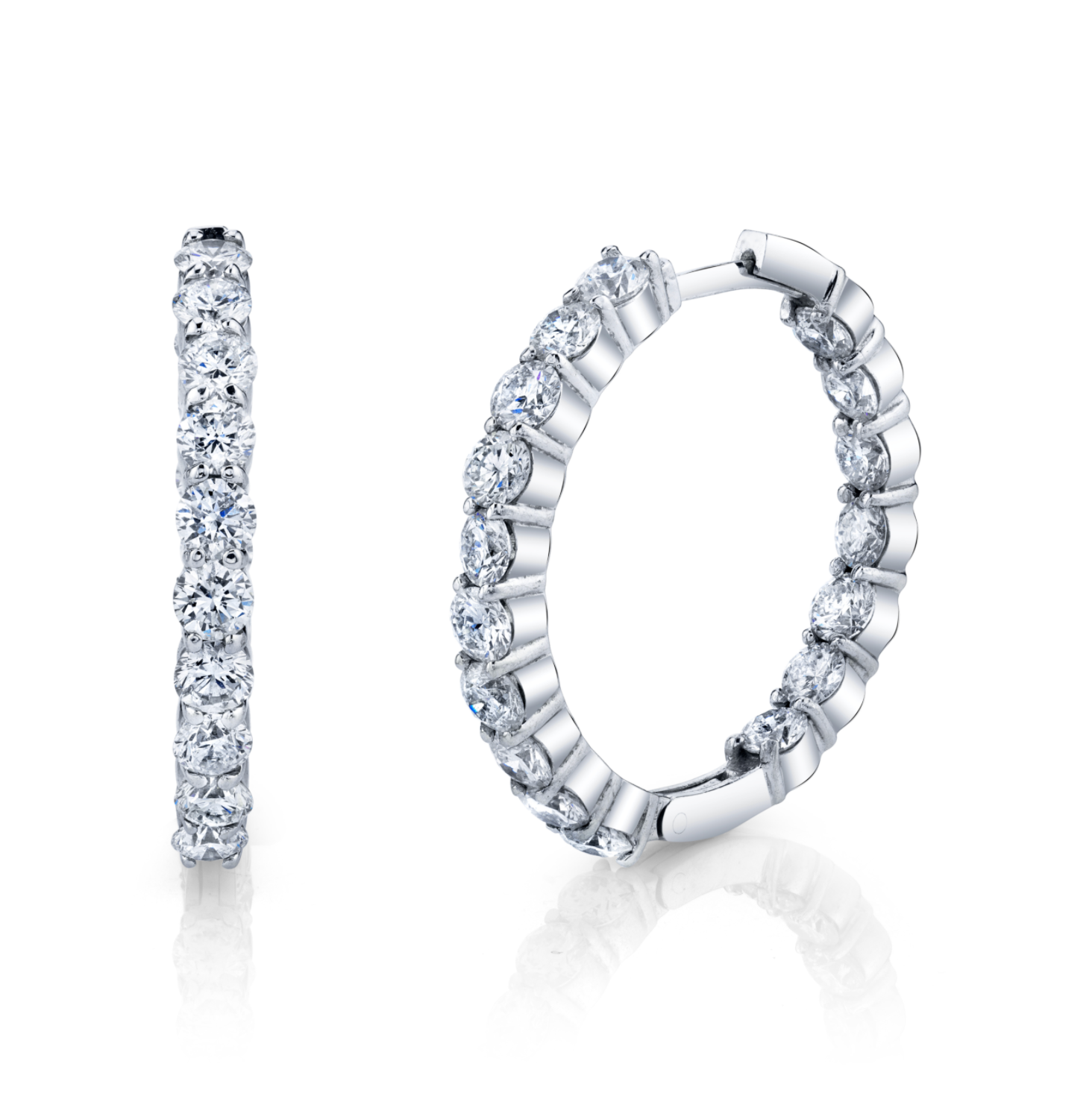 ROUND DIAMOND HOOPS