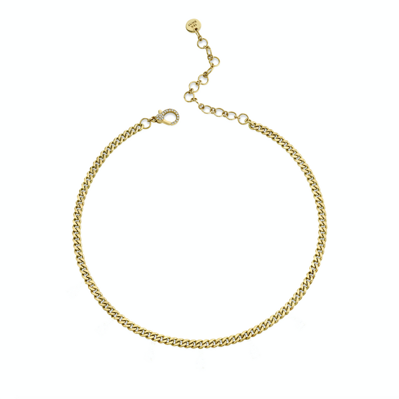 SOLID GOLD BABY LINK CHOKER