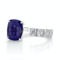 READY TO SHIP FLOATING SAPPHIRE & DIAMOND RING