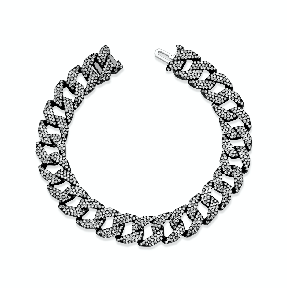 MEN'S DIAMOND GEO LINK BRACELET