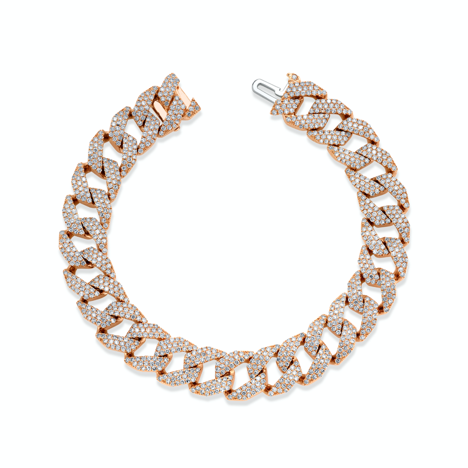 MEN'S DIAMOND GEO LINK BRACELET