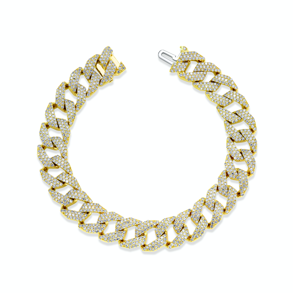 MEN'S DIAMOND GEO LINK BRACELET