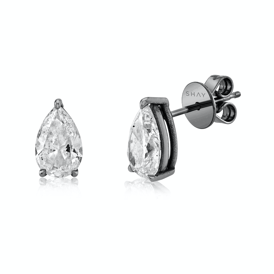DIAMOND PEAR SOLITAIRE STUDS