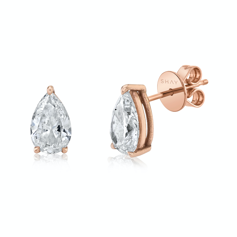 DIAMOND PEAR SOLITAIRE STUDS