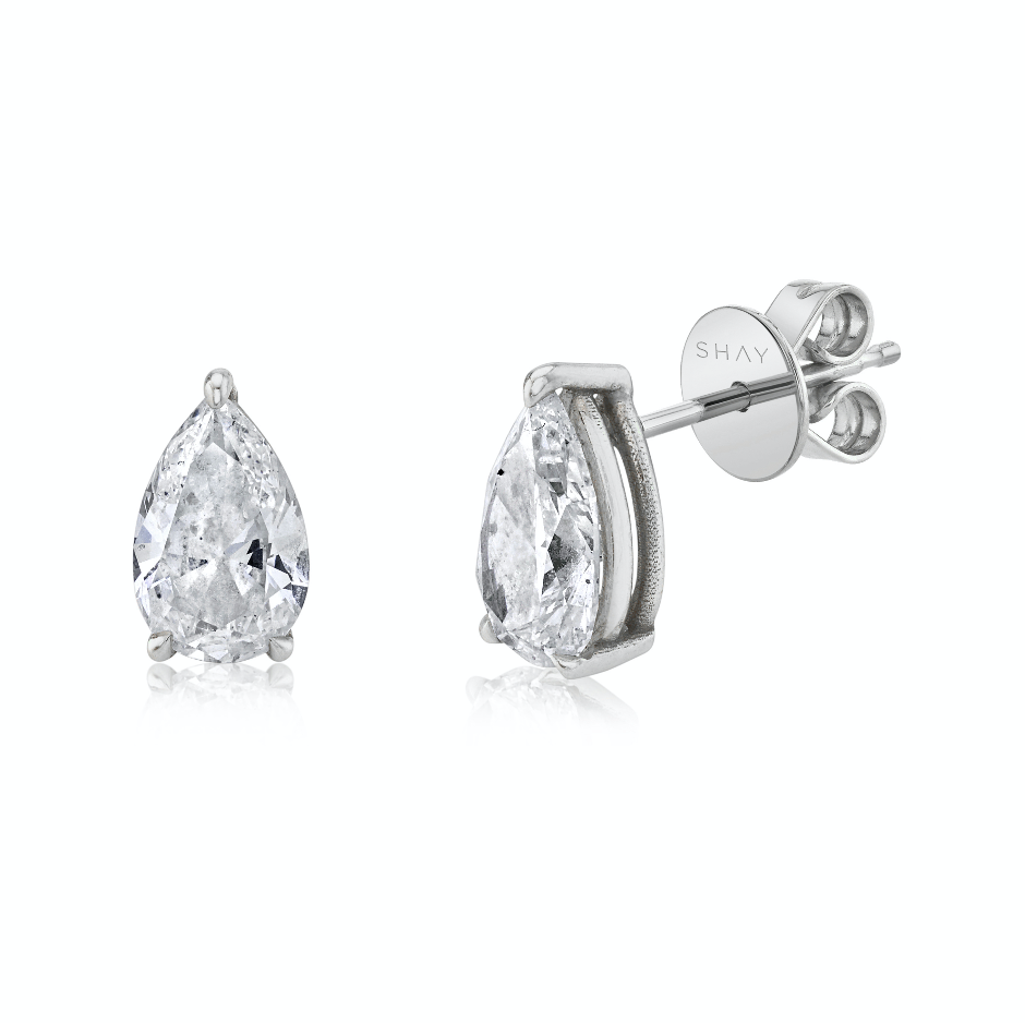 DIAMOND PEAR SOLITAIRE STUDS