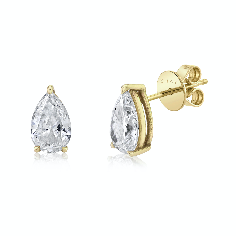 DIAMOND PEAR SOLITAIRE STUDS