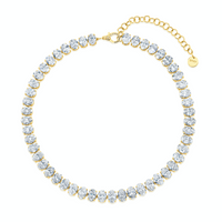 LARGE DIAMOND OVAL CUT TENNIS NECKLACE, 52cts
