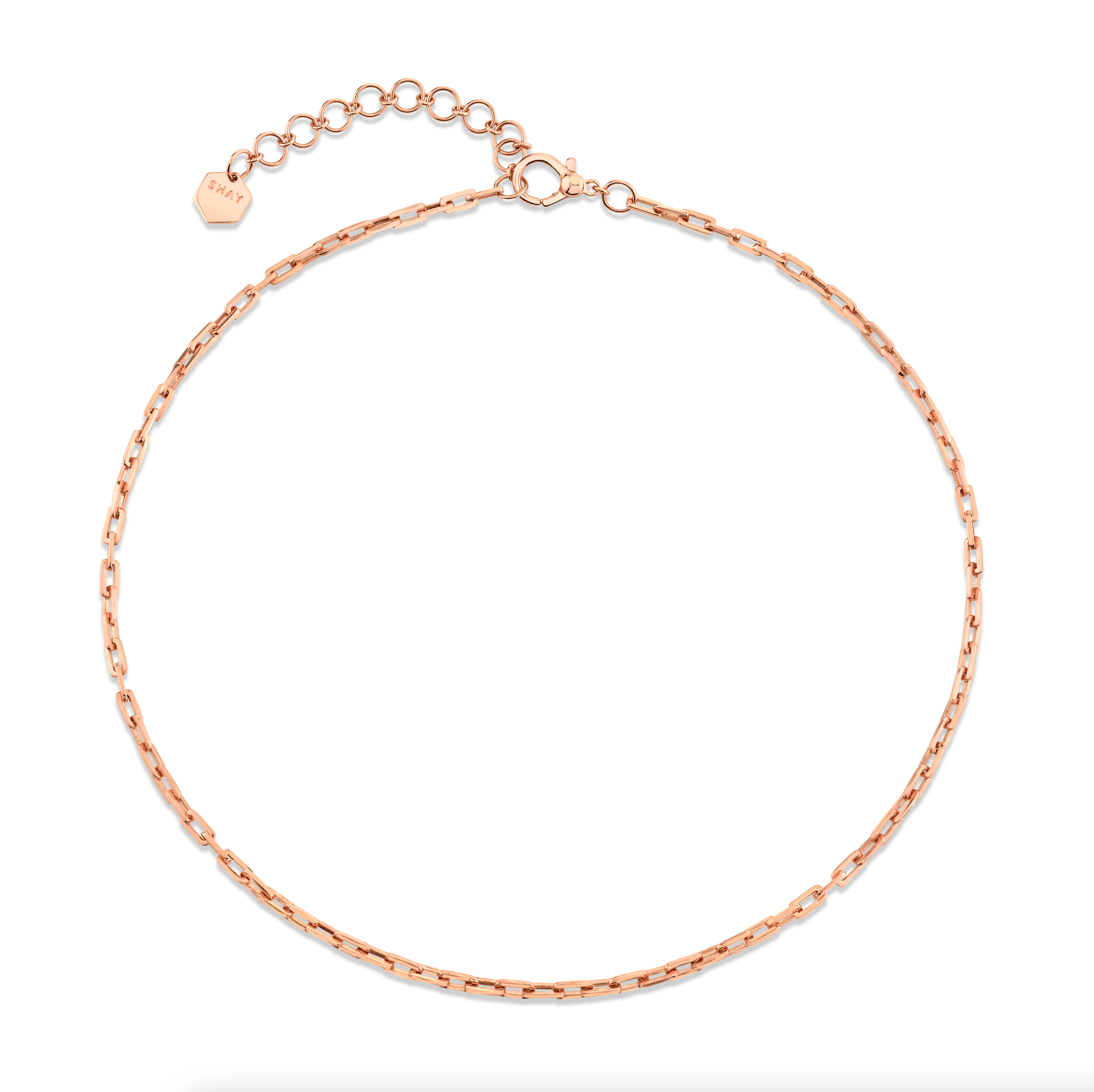 READY TO SHIP SOLID GOLD BABY DECO LINK NECKLACE