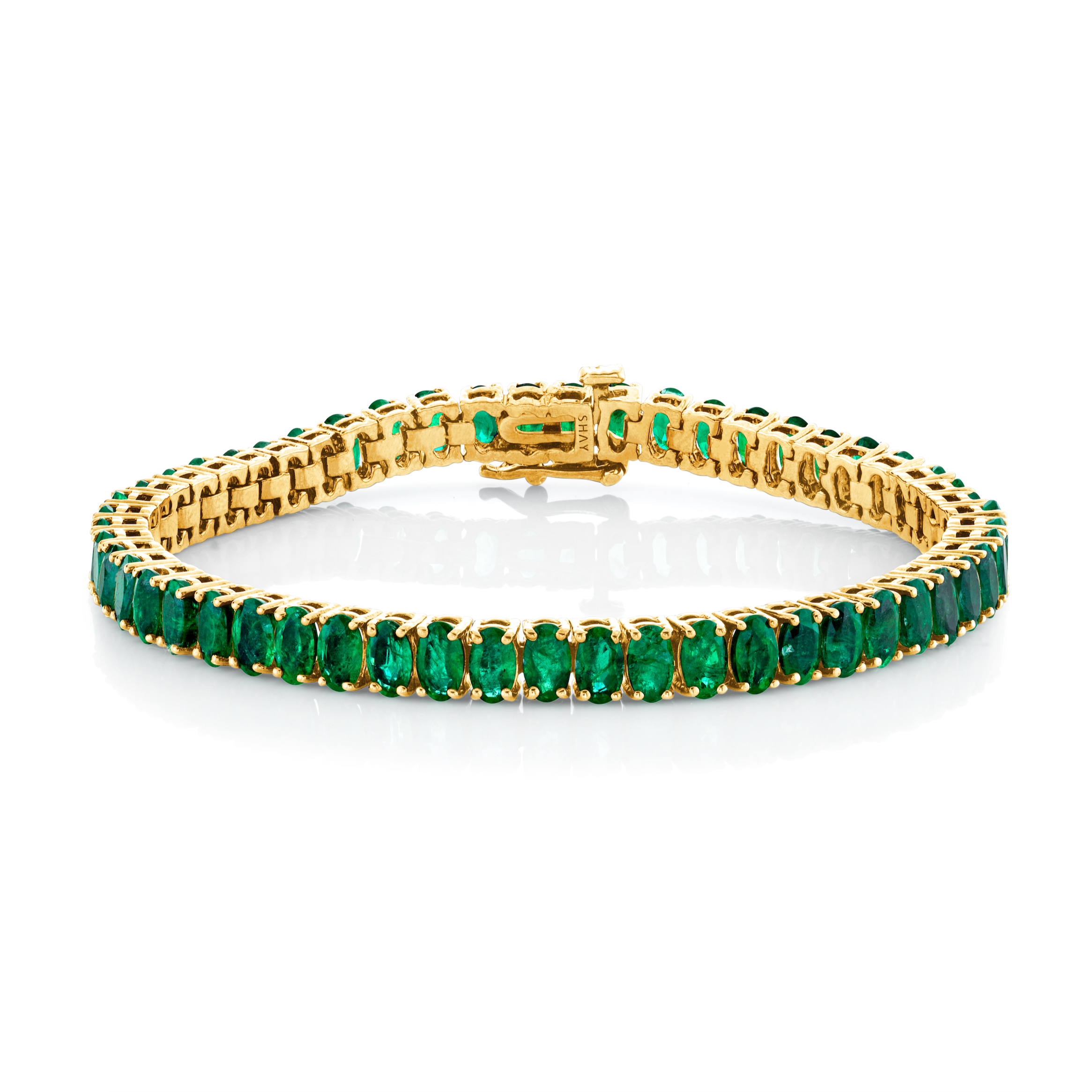 COLOMBIAN EMERALD OVAL TENNIS BRACELET