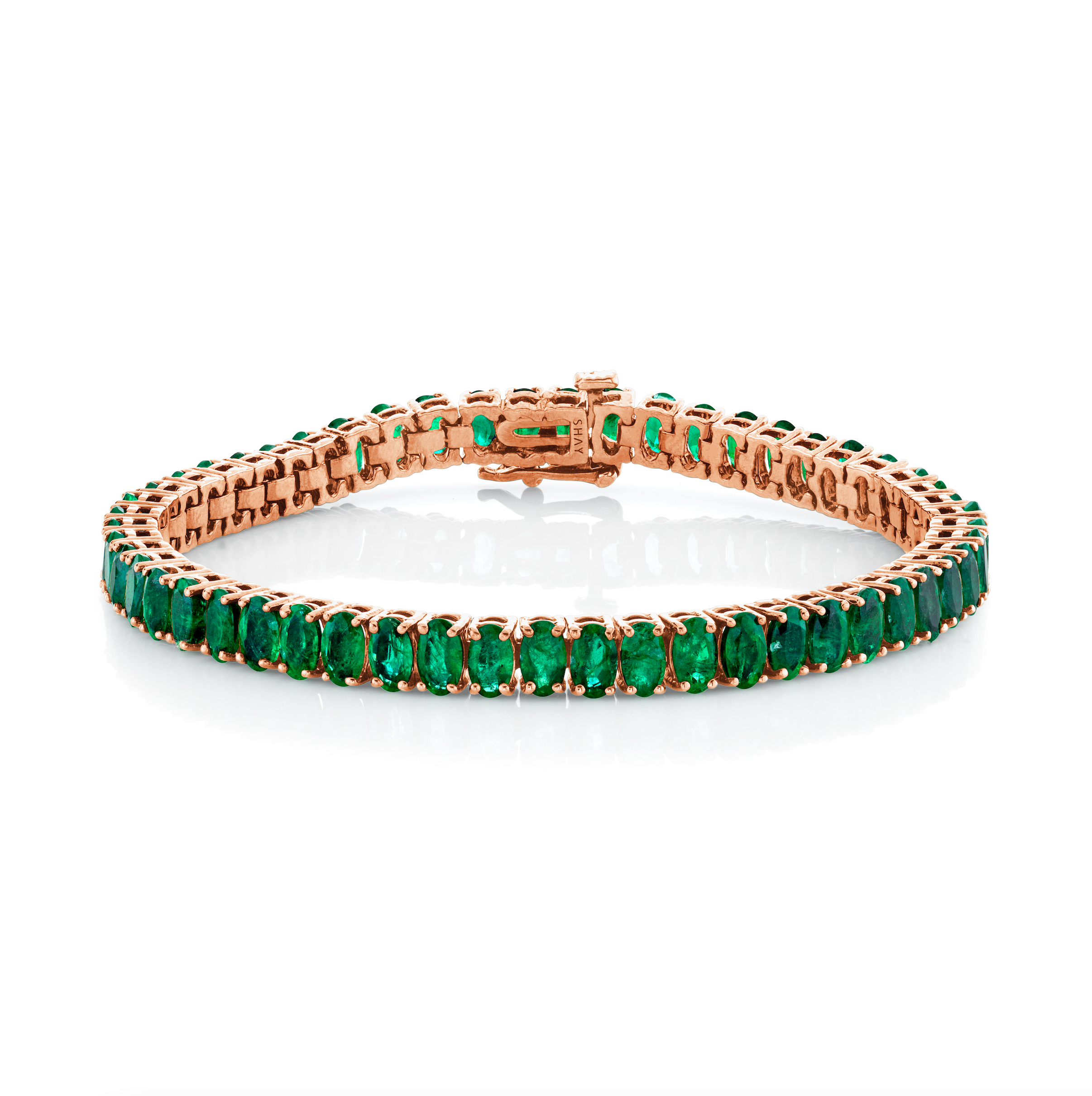 COLOMBIAN EMERALD OVAL TENNIS BRACELET