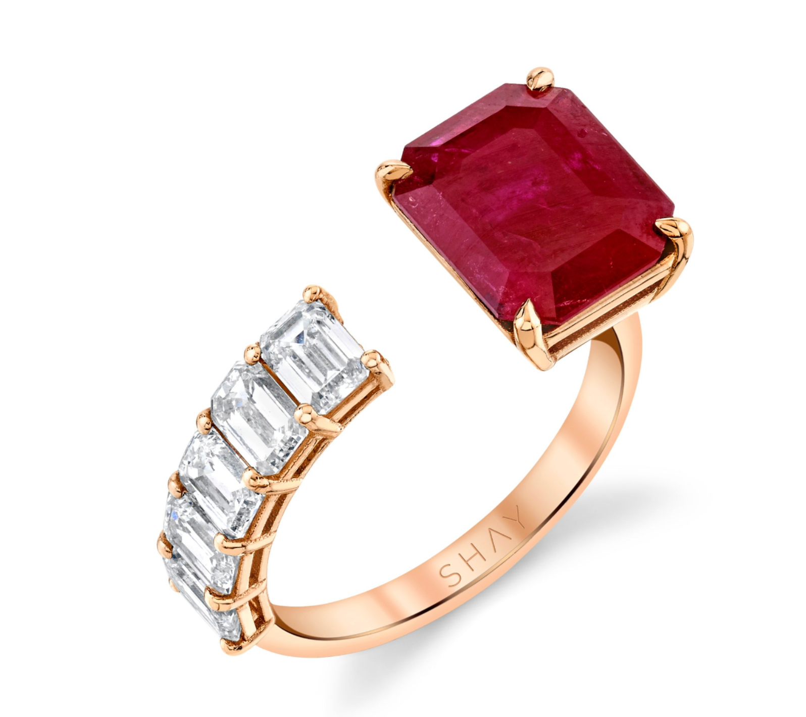 RUBY & DIAMOND FLOATING RING
