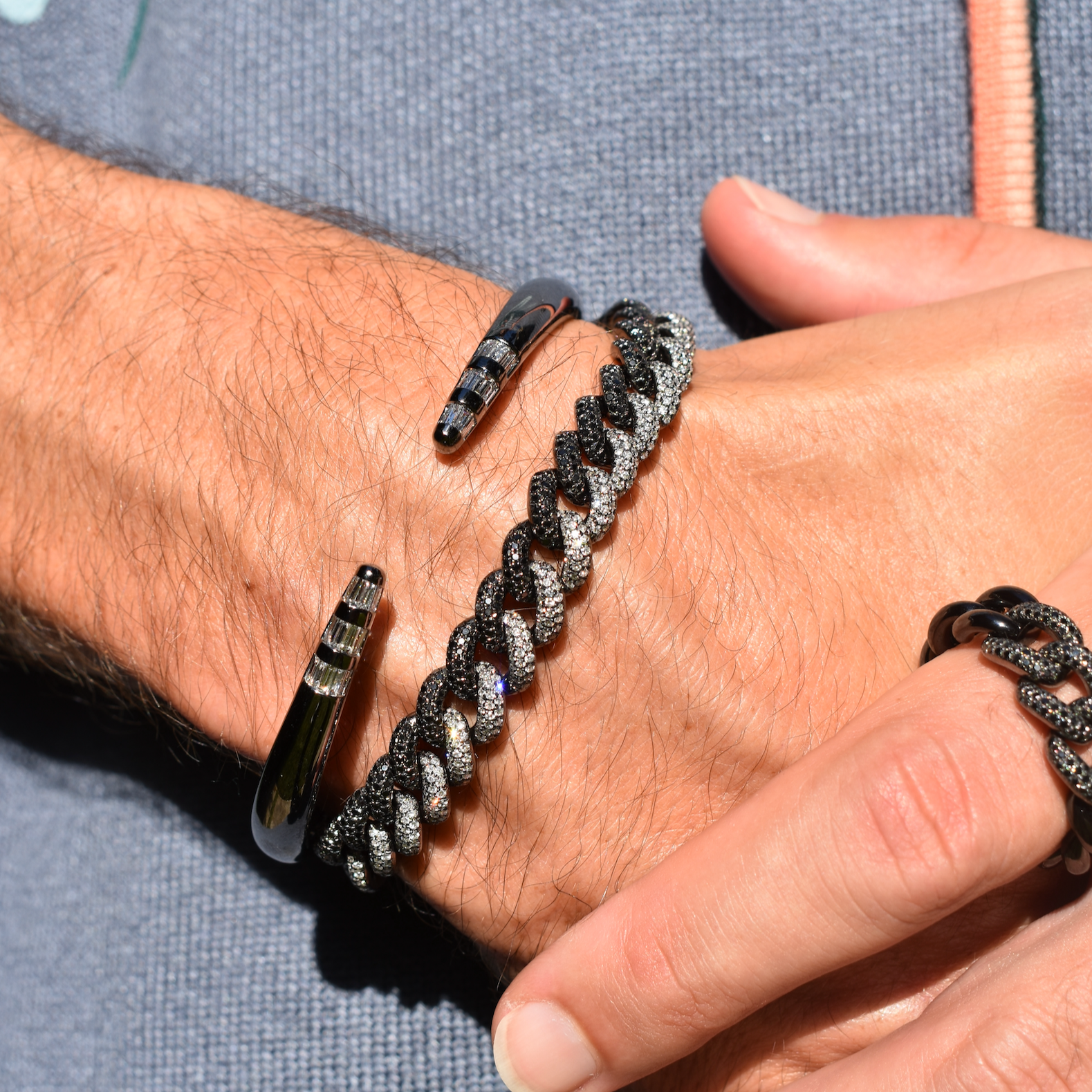 MEN'S DIAMOND SNAKE TAIL CUFF