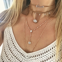 READY TO SHIP MIXED DIAMOND DOUBLE DROP ILLUSION Y NECKLACE