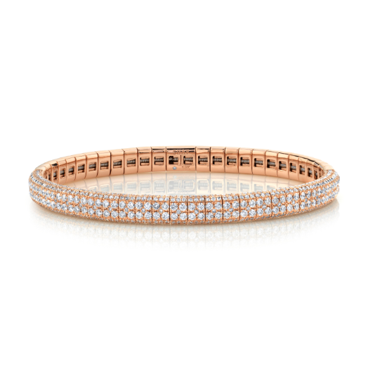 DIAMOND DOUBLE ROW PAVE STRETCH BRACELET