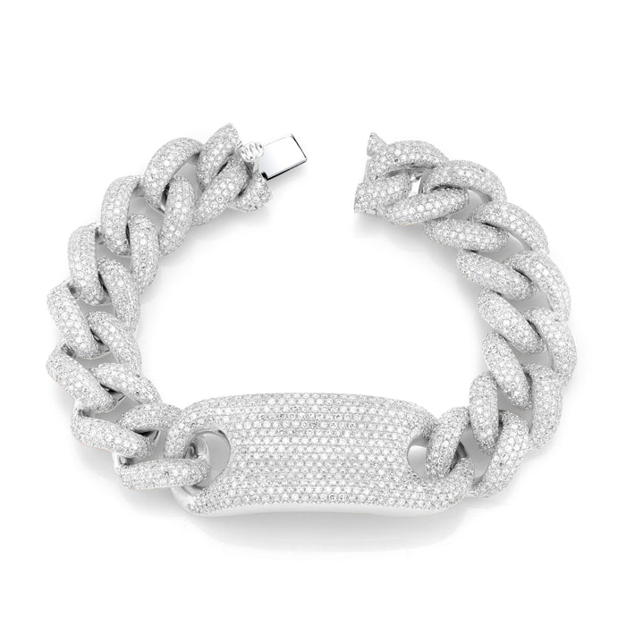 READY TO SHIP DIAMOND PAVE ID JUMBO LINK BRACELET