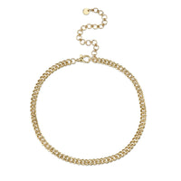 SOLID GOLD MINI LINK NECKLACE