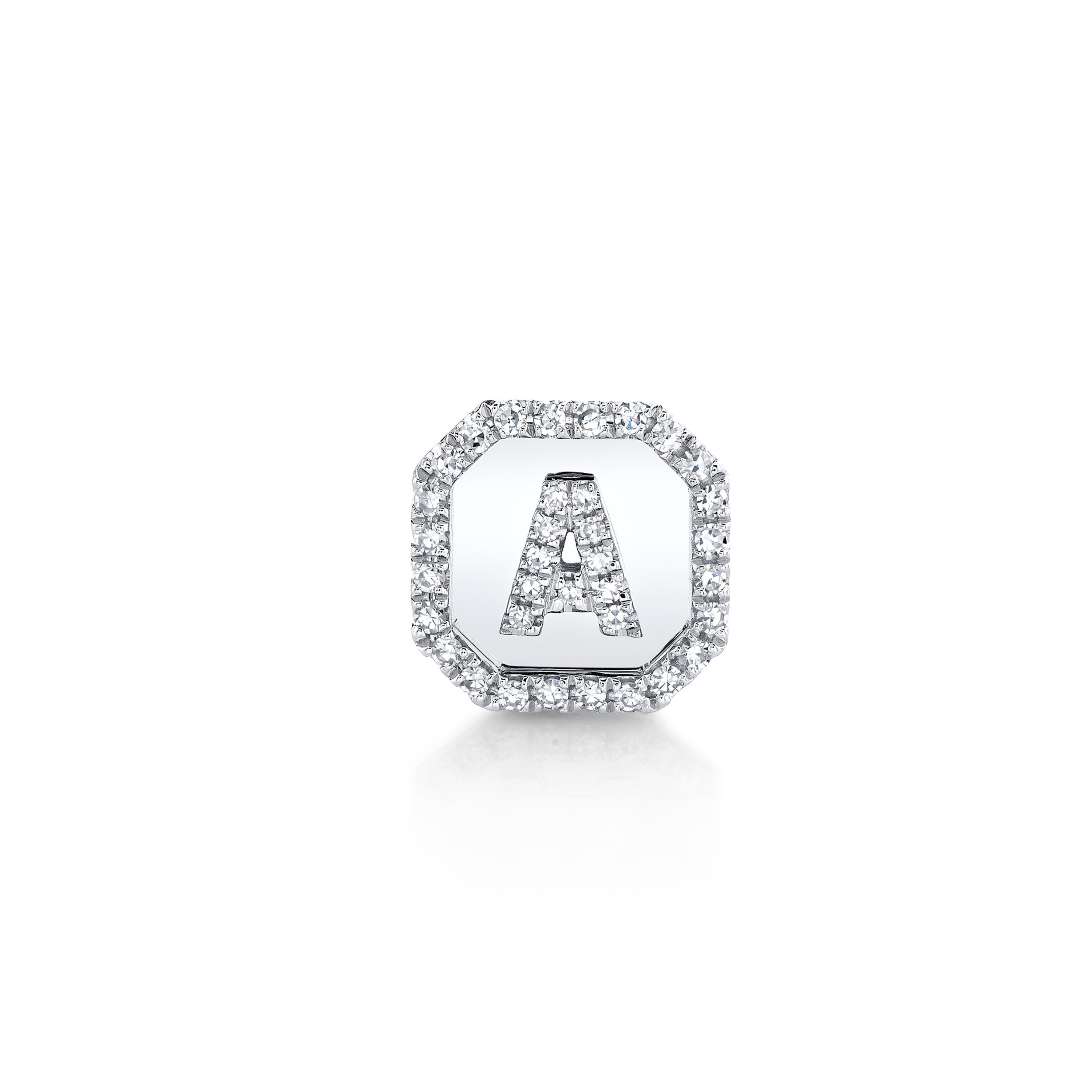 MINI ME DIAMOND INITIAL NAMEPLATE STUD
