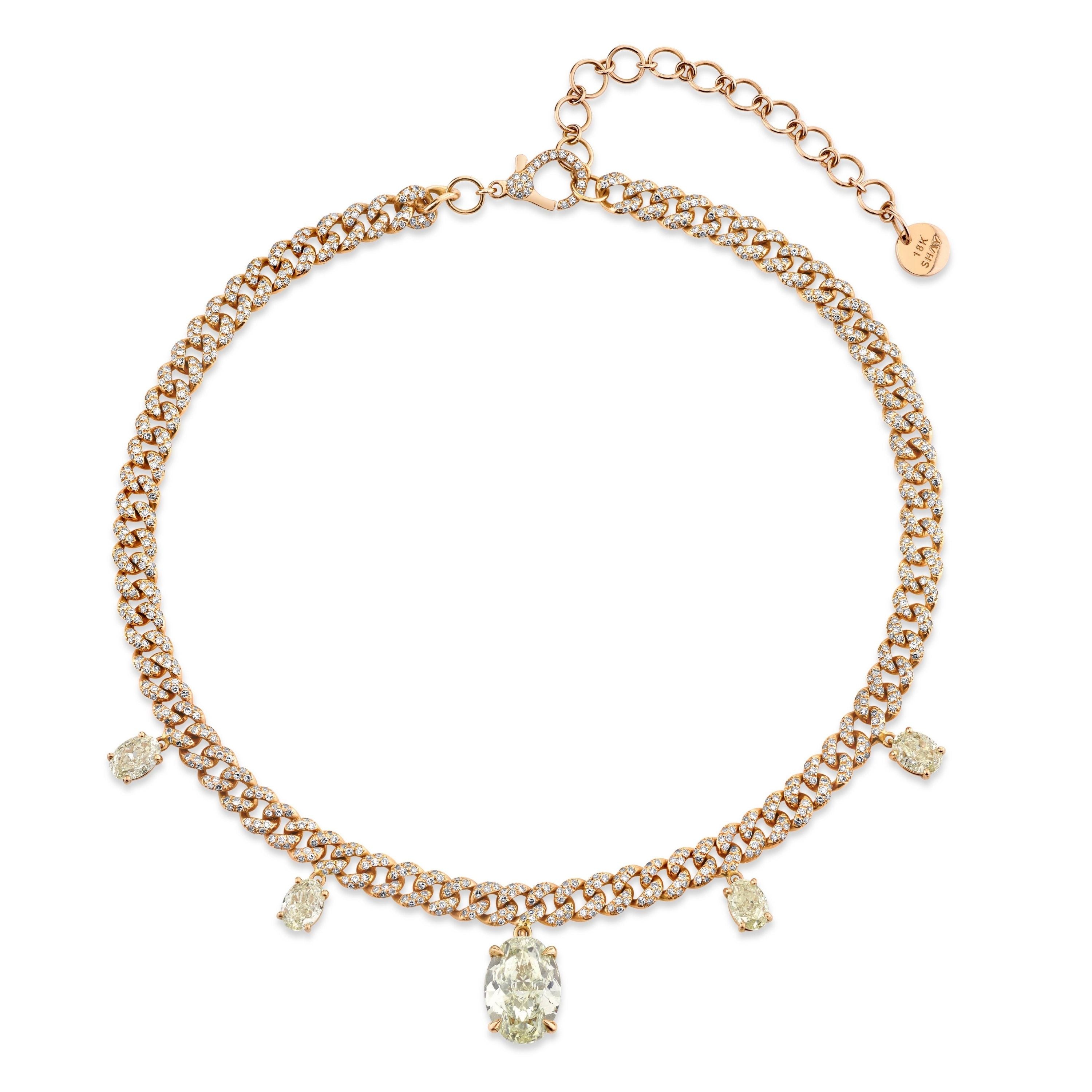 YELLOW DIAMOND OVAL LINK CHOKER